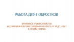 Трудоустройство несовершеннолетних граждан ЗАТО г. Североморск
